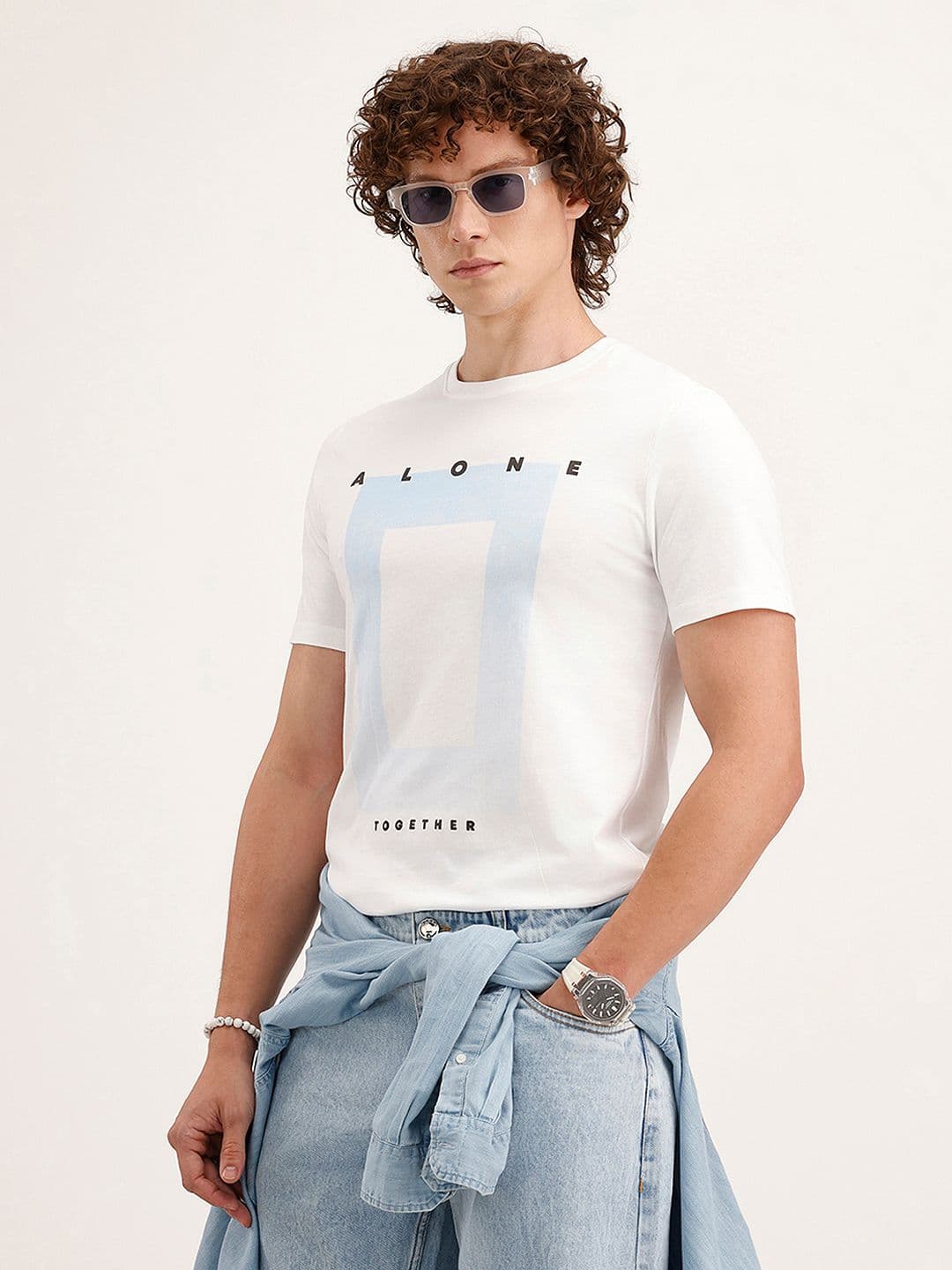 WROGN Graphic Printed Cotton T-shirt - view 1