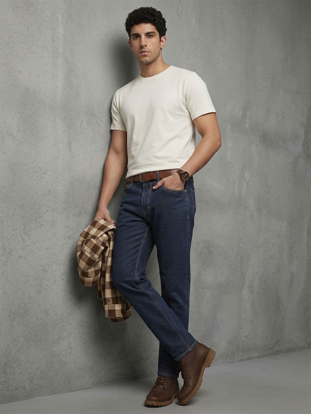 The Roadster Life Co. Men Straight Fit Stretchable Jeans With Bag - view 1