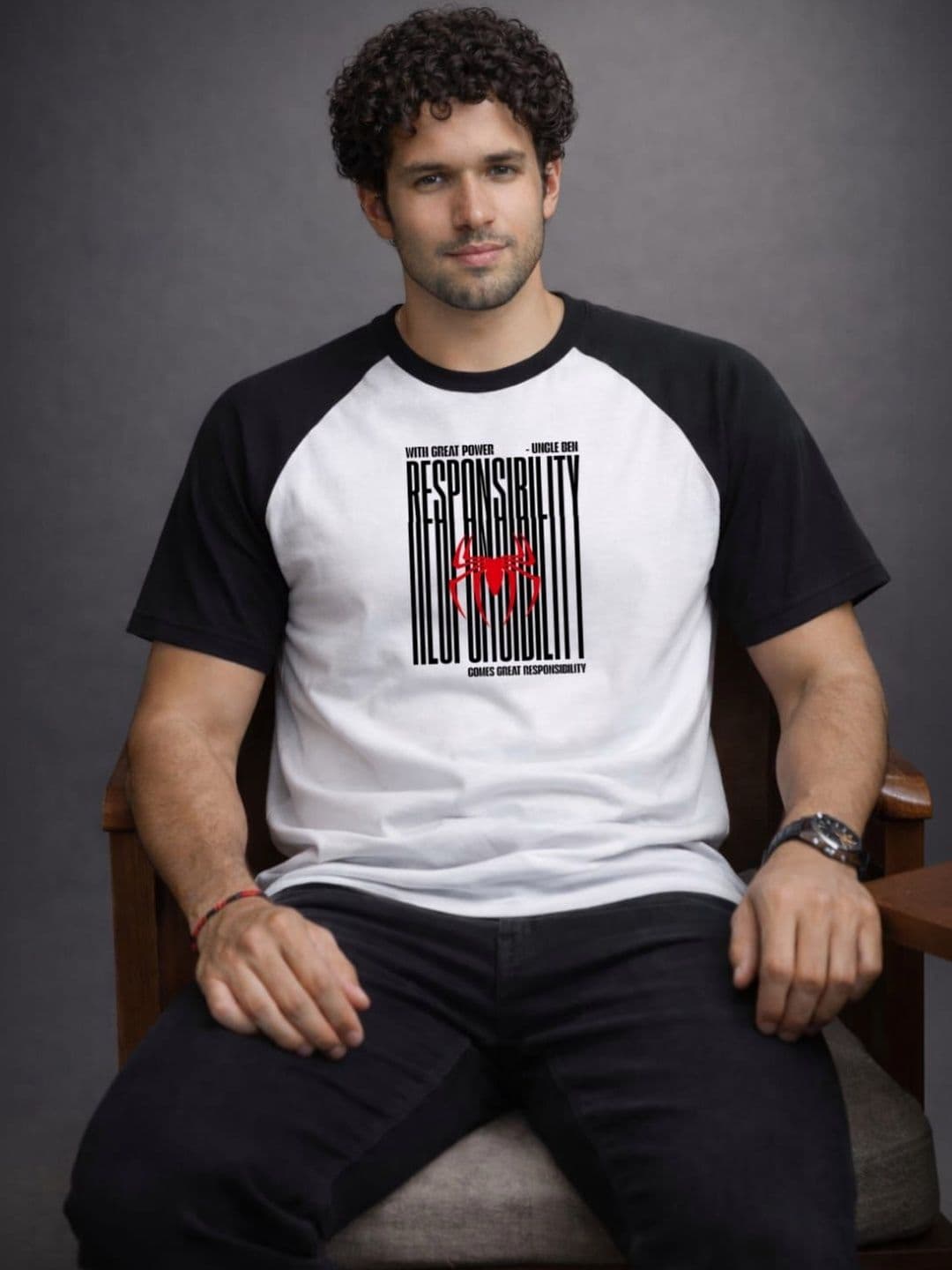 DAMN GUD DG Men Typography Colourblocked T-shirt - view 1