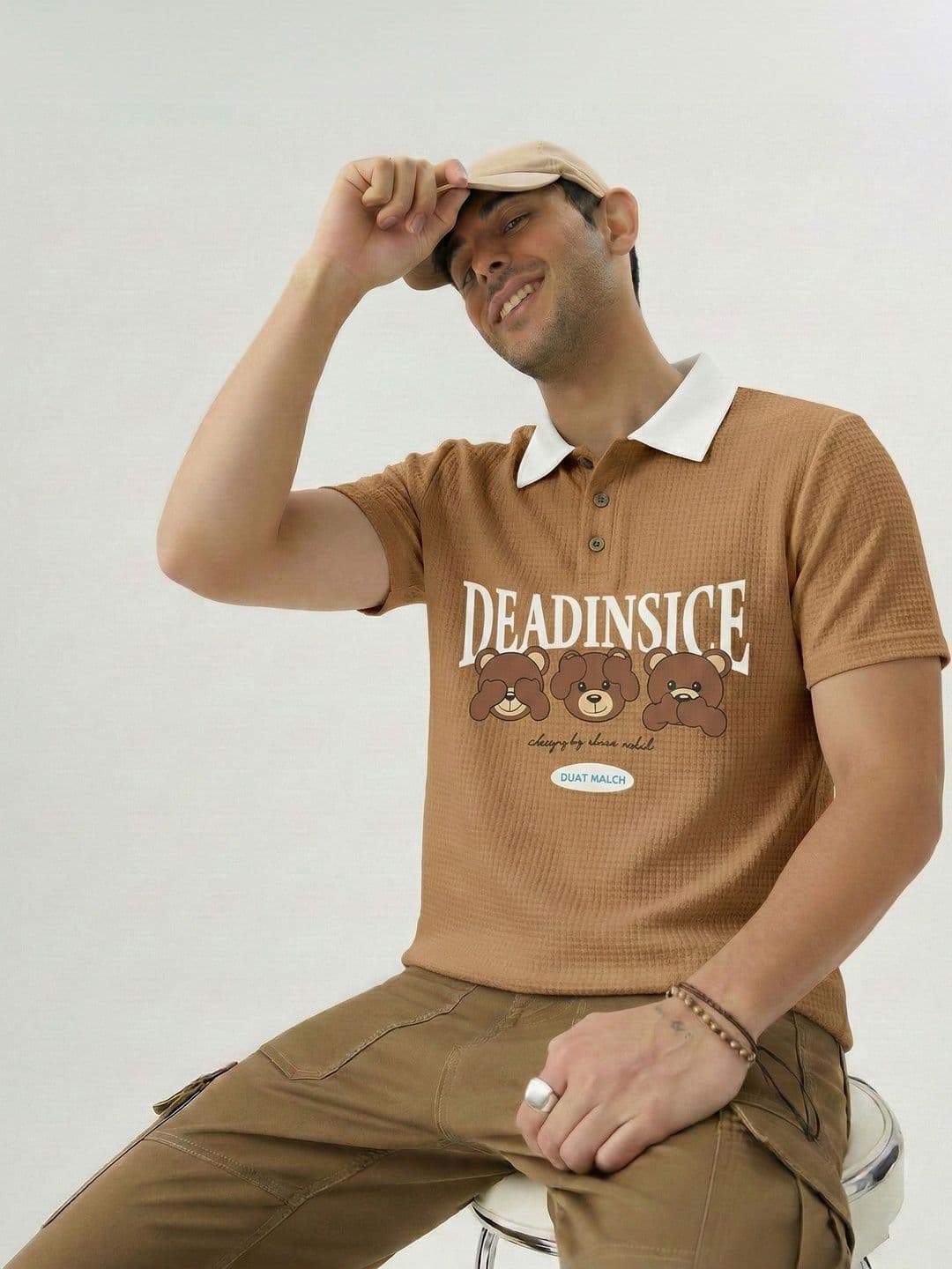 Mobox Men Typography Printed Polo Collar T-shirt - view 1
