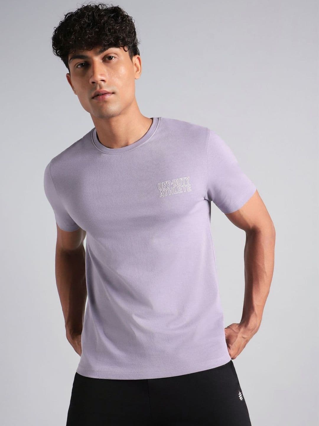 CULT Men's Purple Off Duty Print Graphic T-shirt - view 1