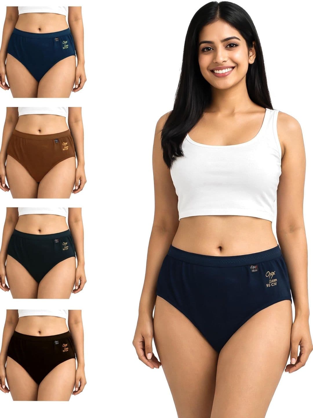 OPEX Women Pack of 5 Assorted Cotton Basic Briefs - view 1