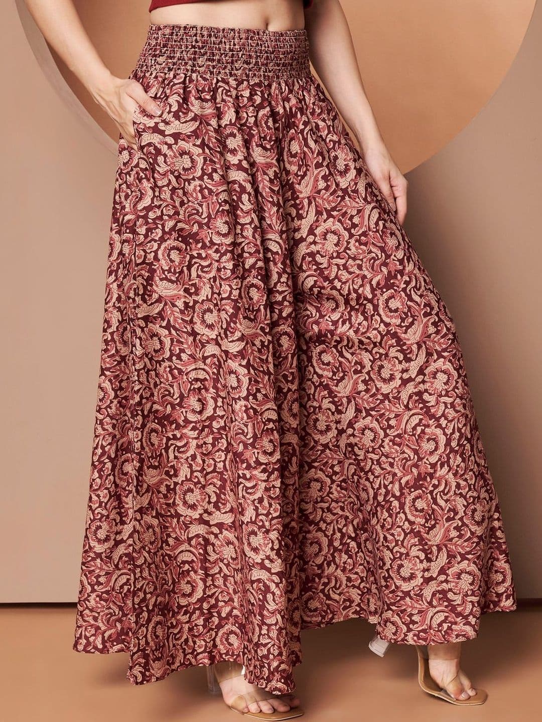 ZWERLON Women Floral Printed Flared Palazzos - view 1
