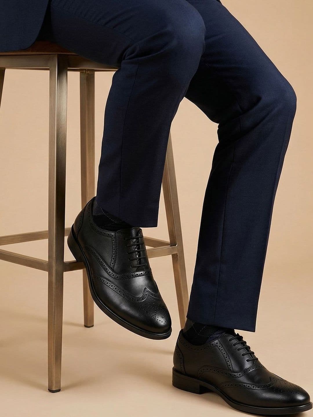 House of Pataudi Men Synthetic Leather Round Toe Lace-Ups Derbys Formal Shoes - view 1