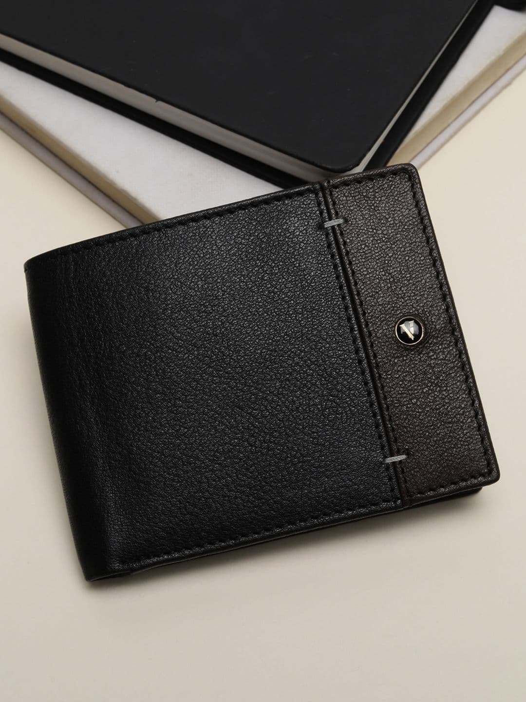Van Heusen Men Colourblocked Leather Wallets - view 1