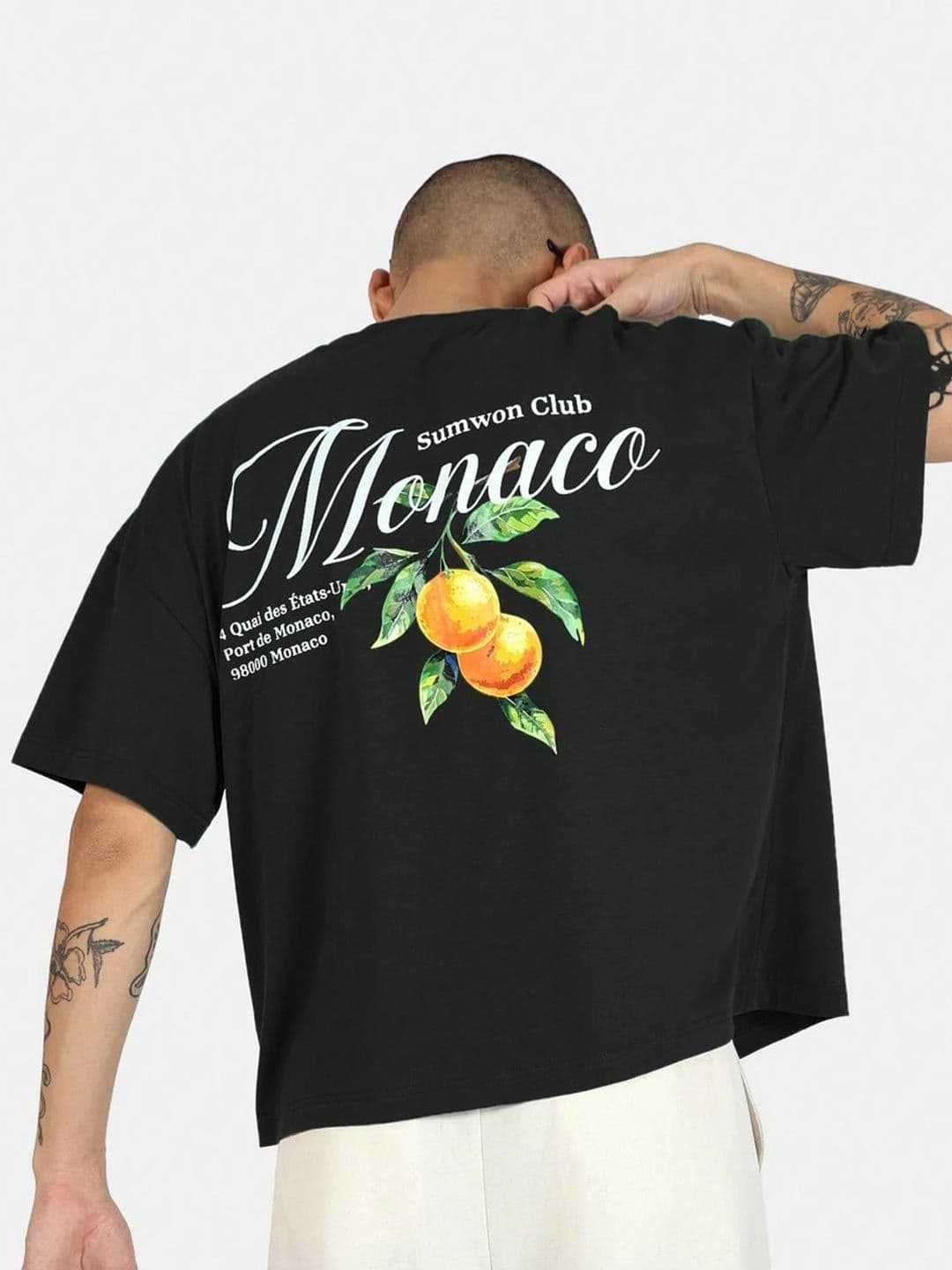 HASTEN Men Printed Drop-Shoulder Sleeves T-shirt - view 1