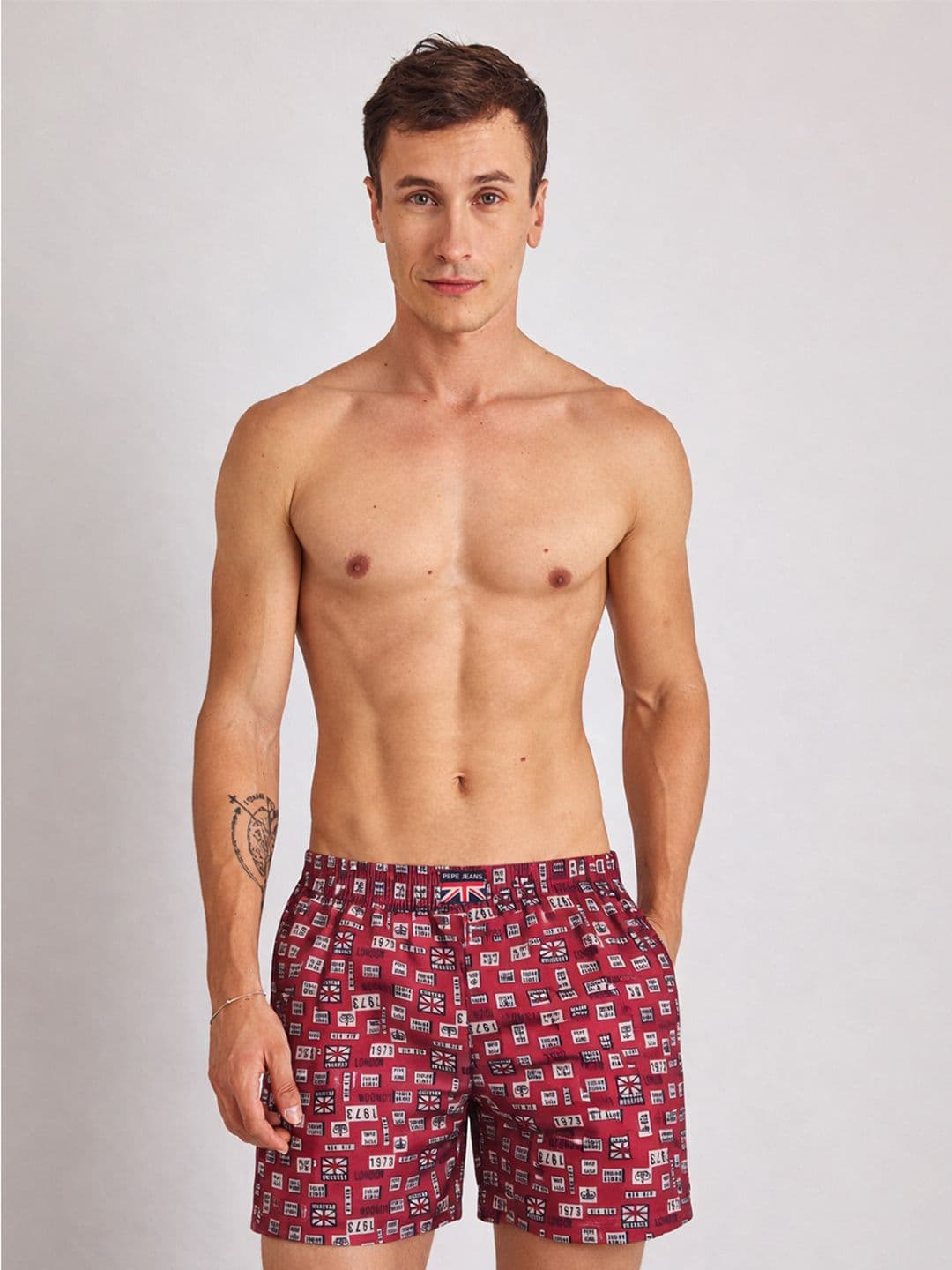 Pepe Jeans Men Geometric Printed Breathable Cotton Boxers - view 1