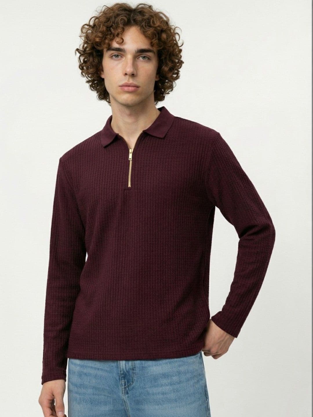 glitchez Men Polo Cotton Blend Men Full Sleeve Casual Regular Fit Tshirts - view 1