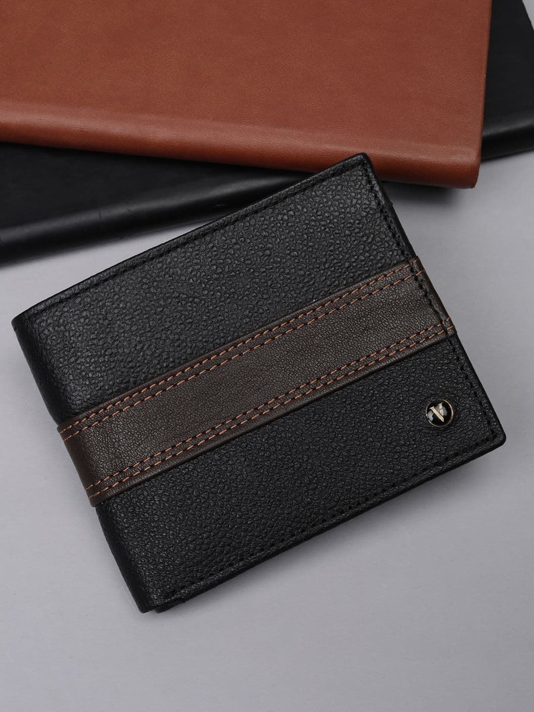 Van Heusen Men Colourblocked Leather Wallets - view 1