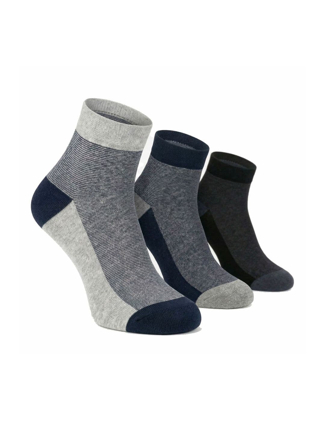 Dollar Men Pack of 3 Cotton Assorted Ankle Length Socks - view 1