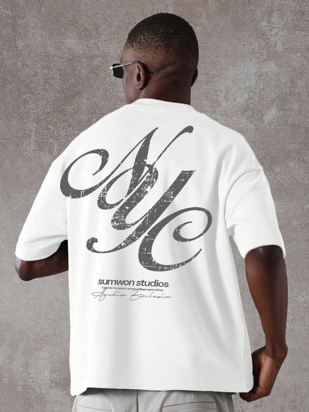 HASTEN Men Printed Drop-Shoulder Sleeves T-shirt - view 1