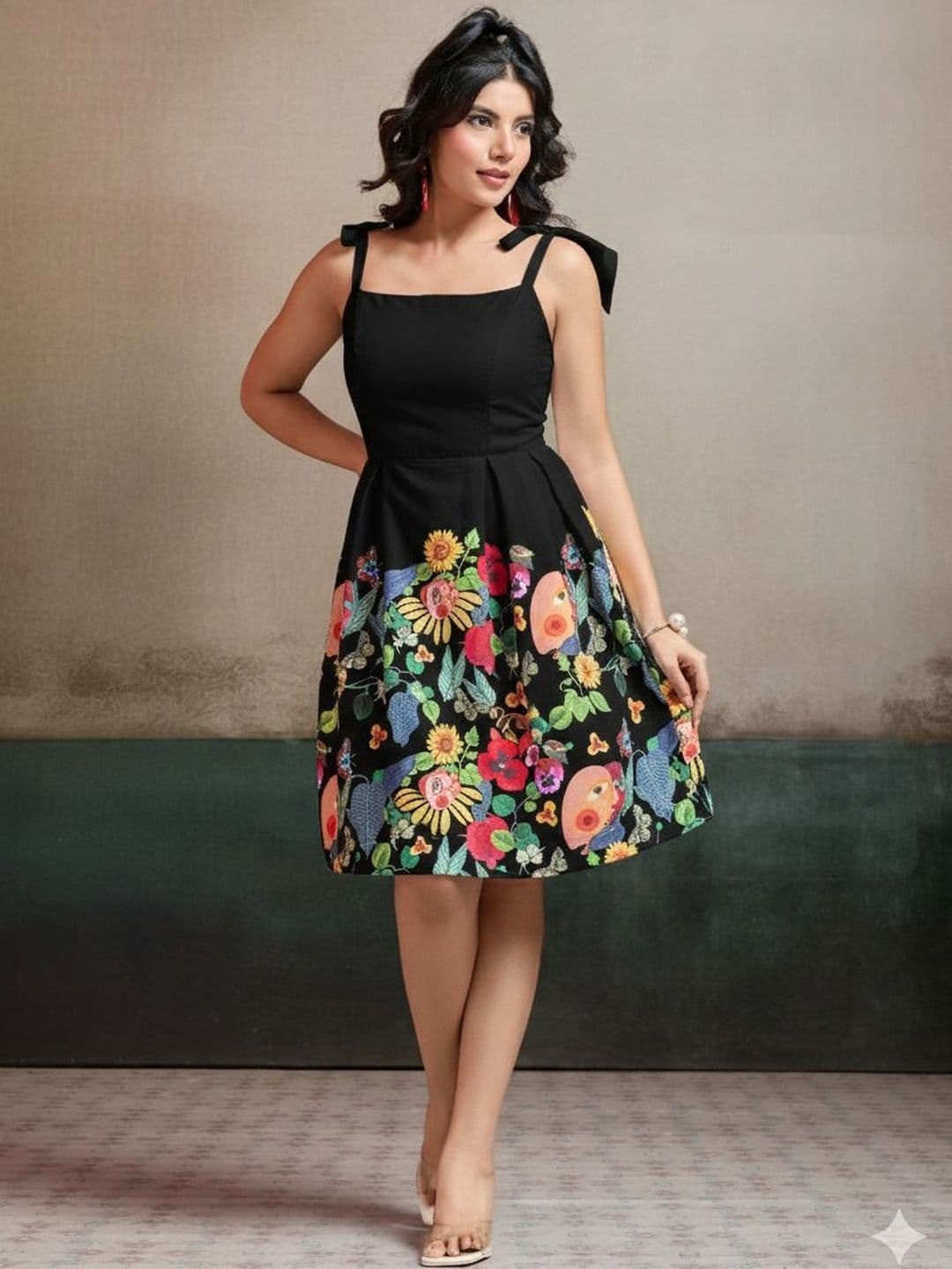 HERE&NOW Floral Print Fit & Flare Dress - view 1