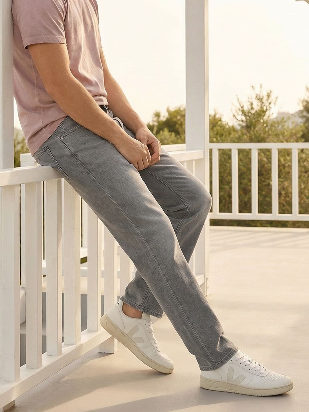 Mast & Harbour Men Straight Fit Light Fade Jeans - view 1