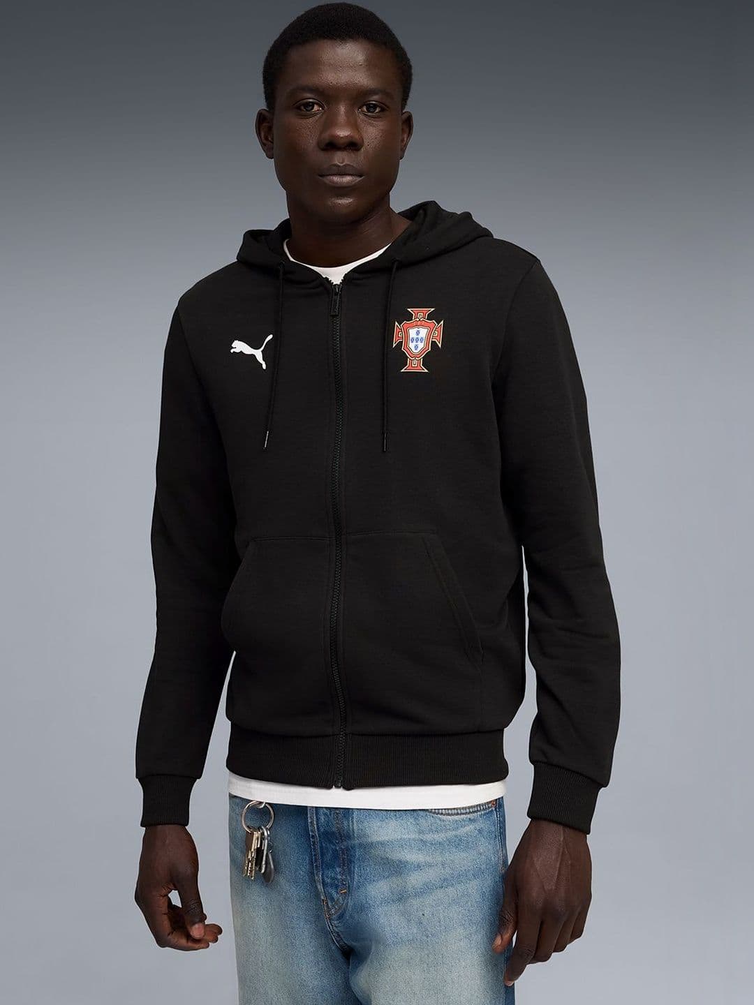Puma Portugal FtblCulture Men's Football Hooded Sweat Jacket - view 1