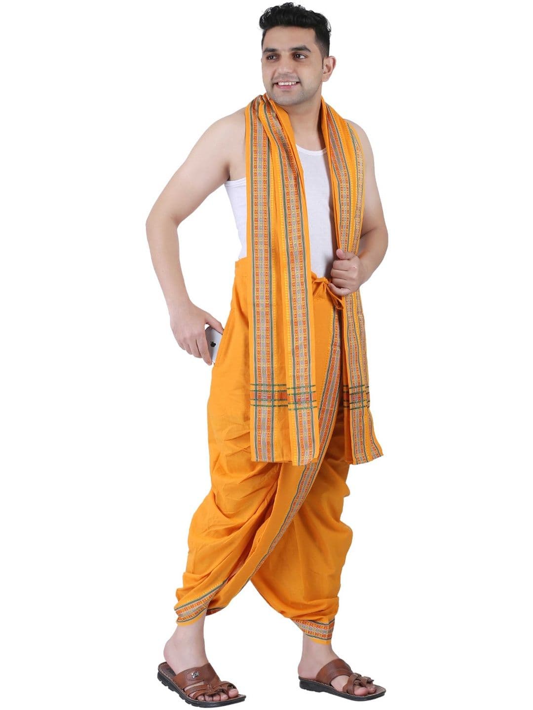 PRAKASAM COTTON Men Cotton Dhoti Dhotis - view 1