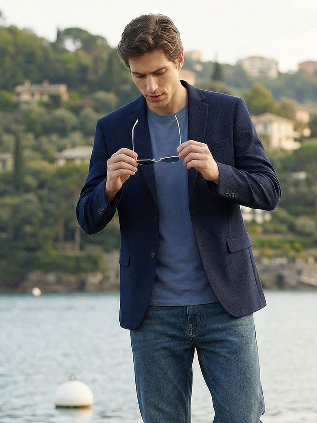 Mast & Harbour Self-Design Single Breasted Casual Blazer - view 1