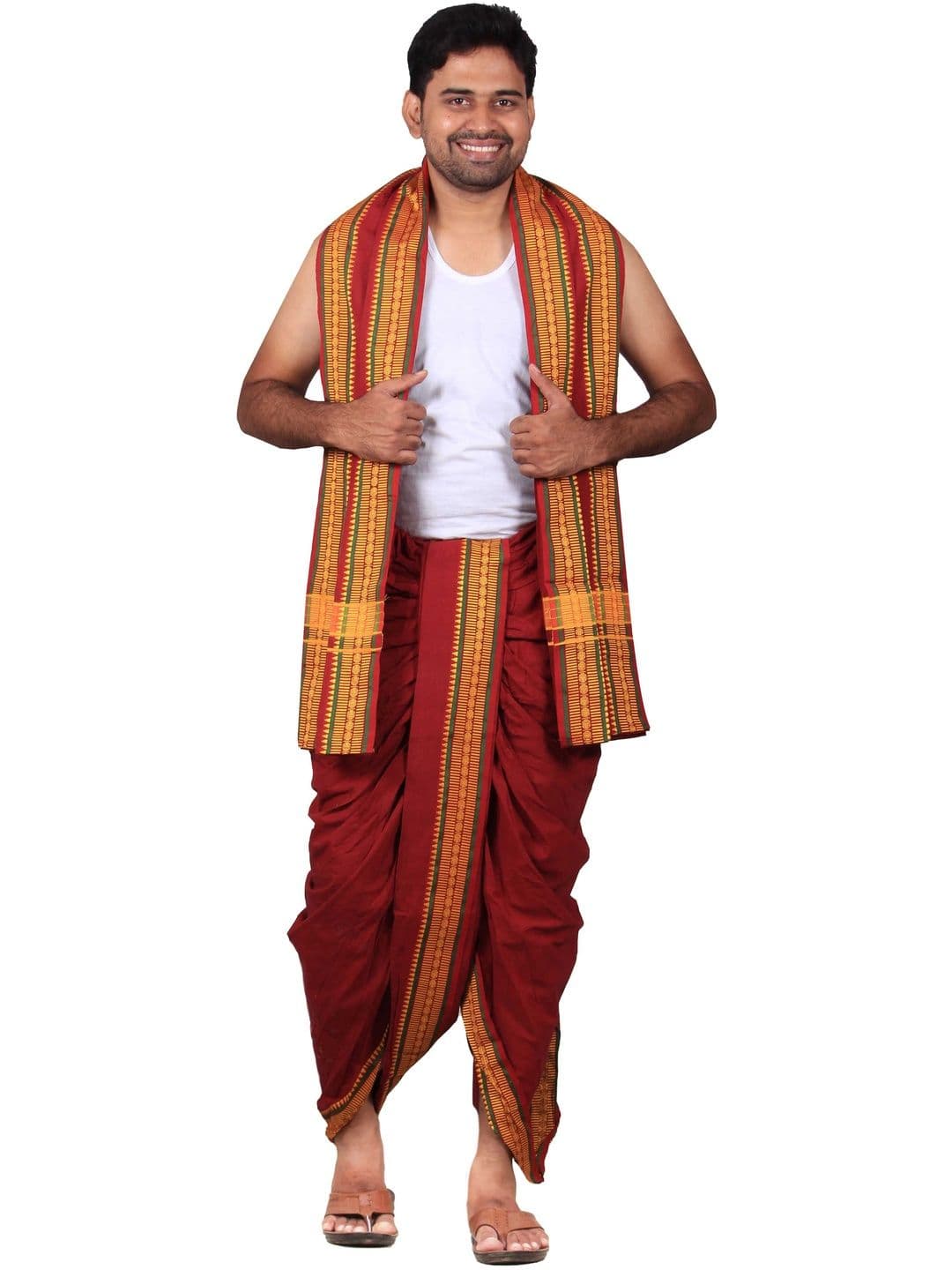 PRAKASAM COTTON Men Cotton Dhoti Dhotis - view 1