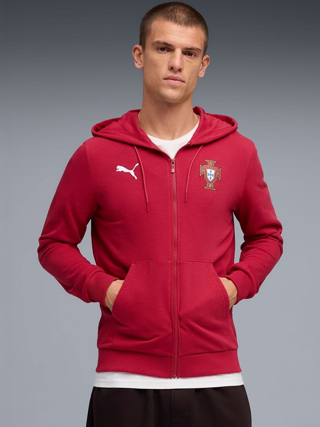 Puma Portugal FtblCulture Men's Football Hooded Sweat Jacket - view 1