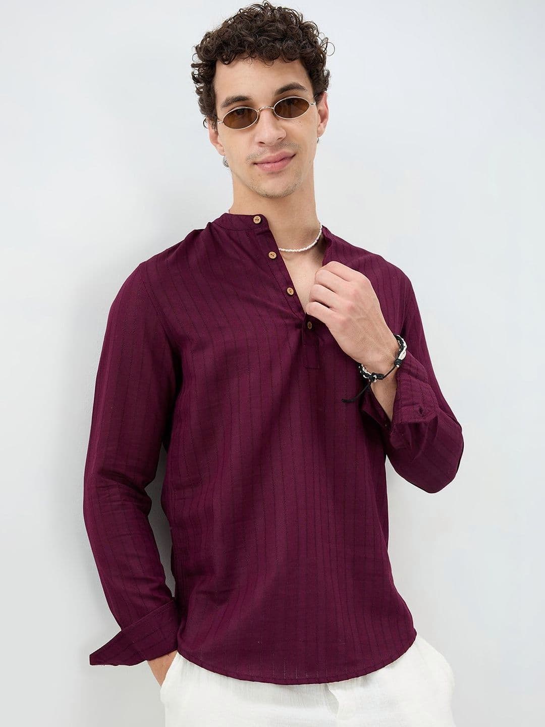 VASTRADO Men Striped Kurta - view 1