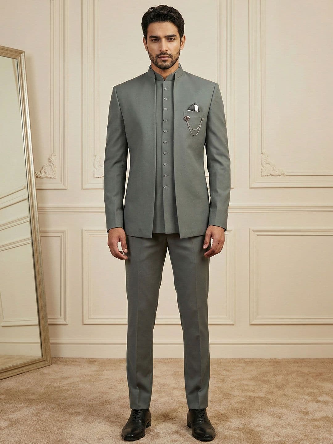 Jompers Mandarin Collar Sherwani - view 1