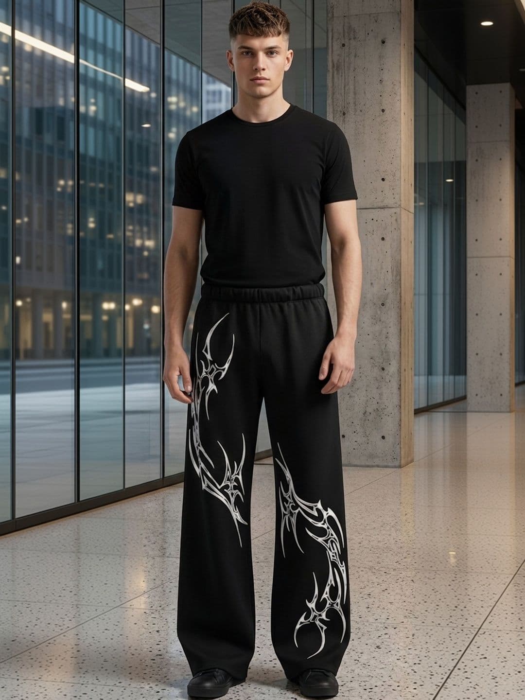 Kasendra Men Straight Fit Graphic Print Joggers - view 1