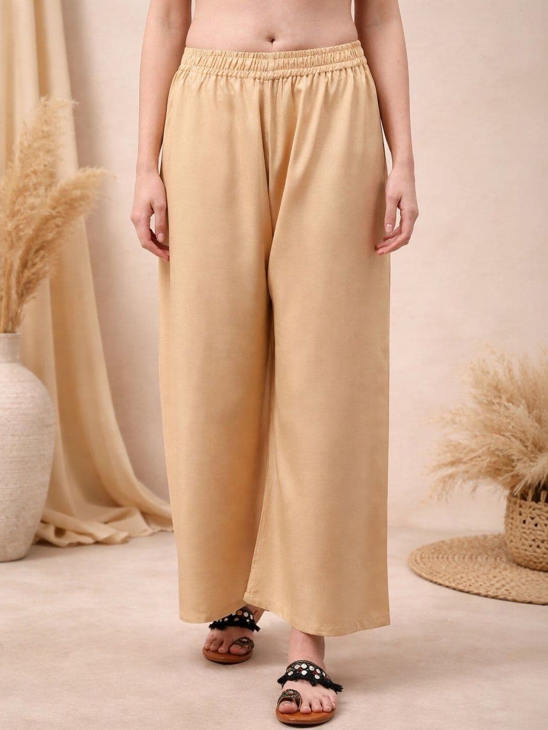 KALINI Women Flared Ethnic Palazzos - view 1