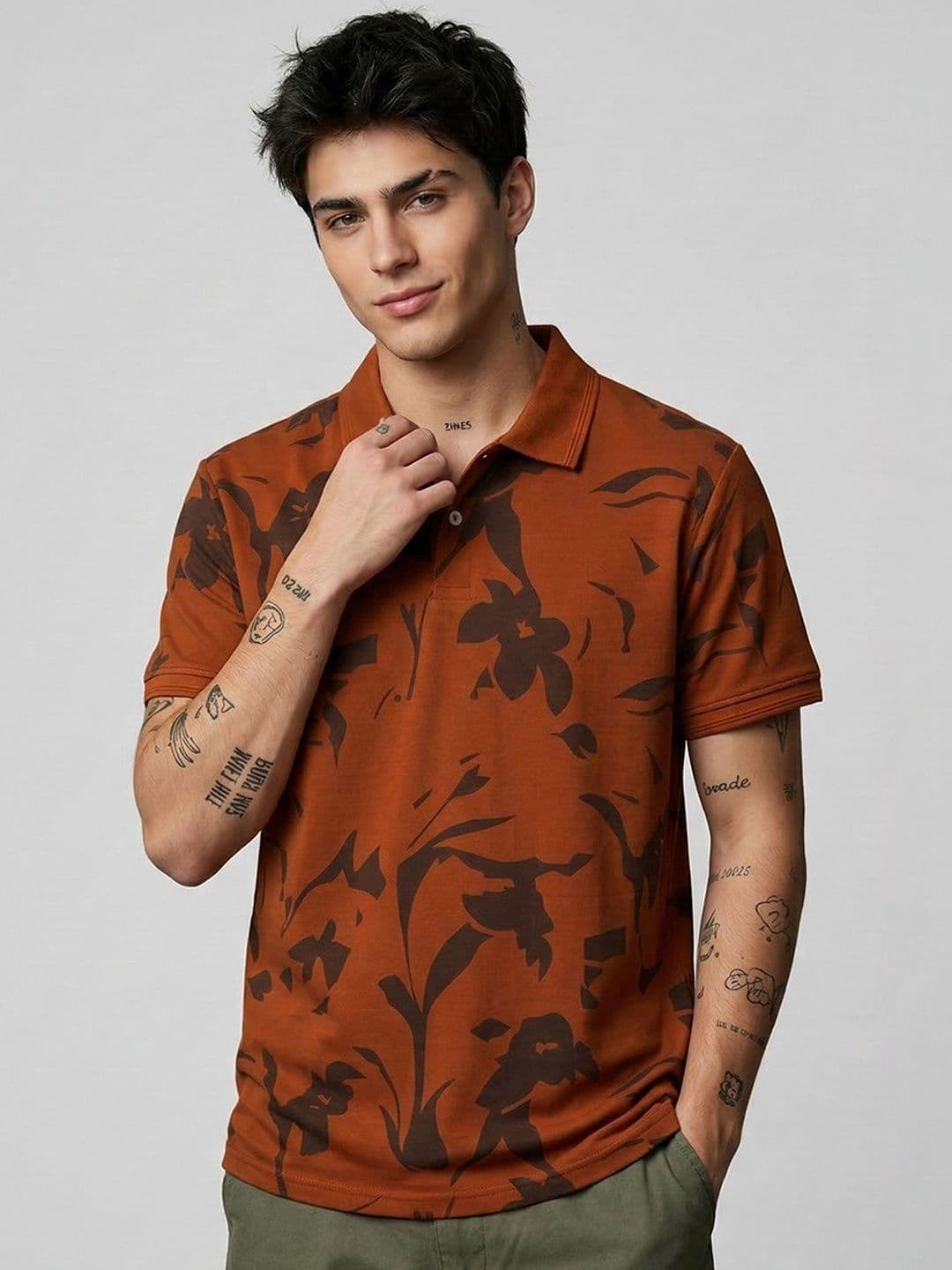 HERE&NOW Mens Polo Regular Fit Half Sleeve Casual Wear Tshirts - view 1
