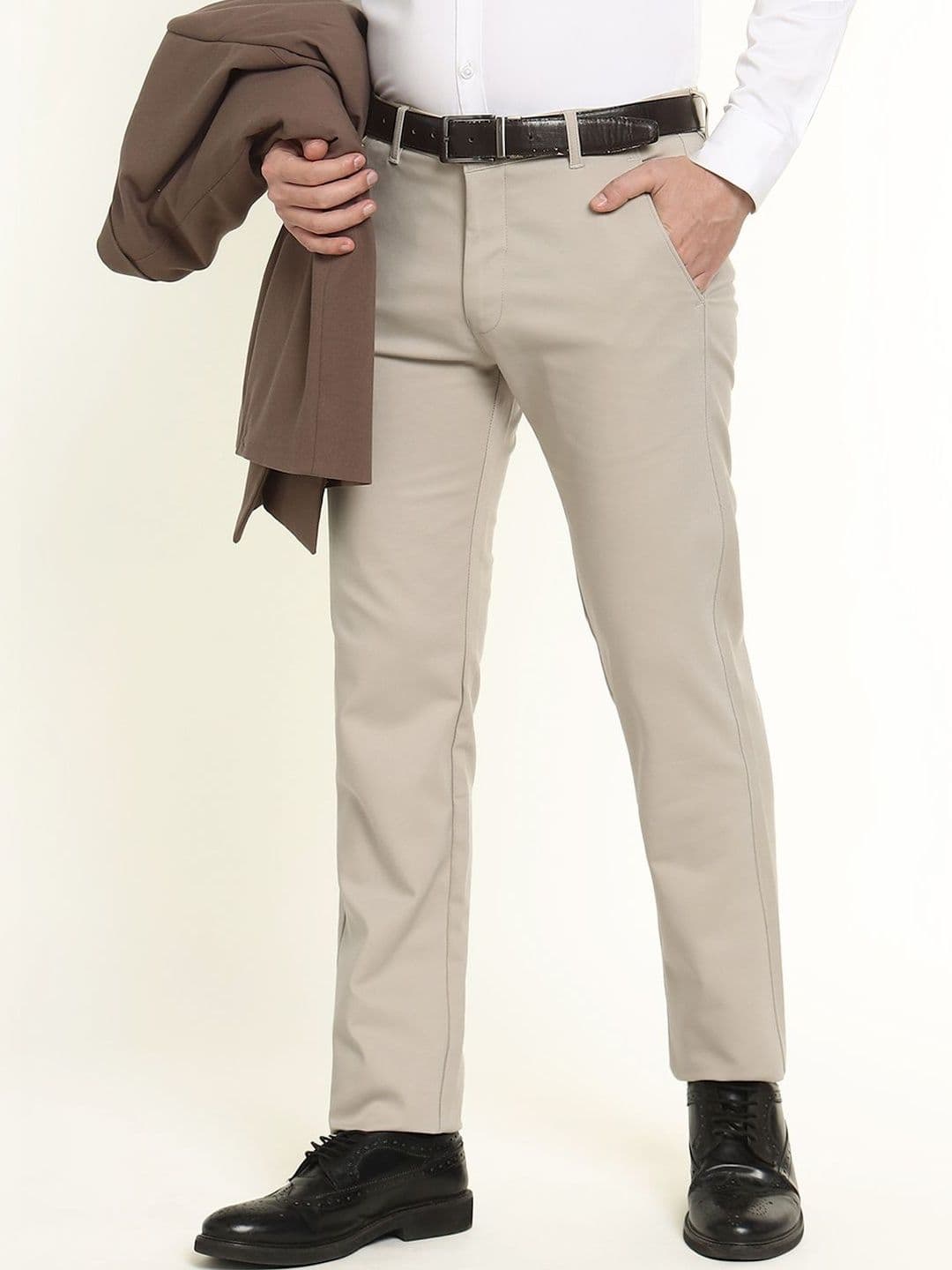 Hancock Men Slim Fit Wrinkle Free Chinos Trousers - view 1