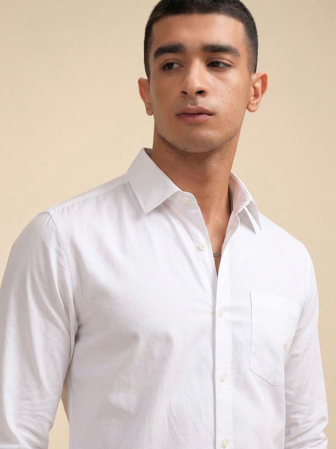HIGHLANDER Regular Fit Button Down Collar Full Sleeve Satin Regular Fit Slim Fit Shirt - view 1