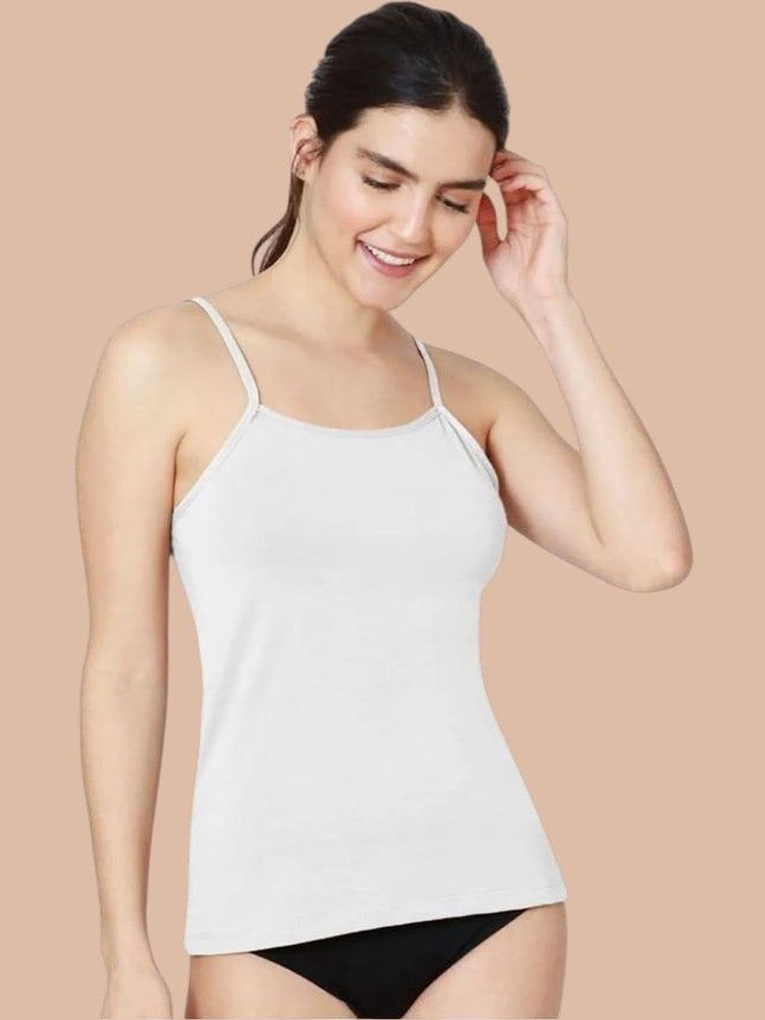 HERE&NOW Women Cotton Camisole Non-Padded Spaghetti Strap with Adjustable Straps - view 1