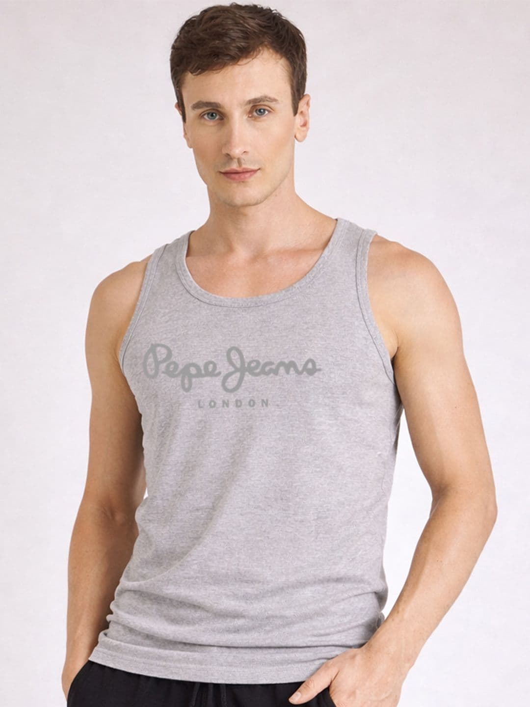 Pepe Jeans Printed Enriched Cotton Gym Vest - view 1