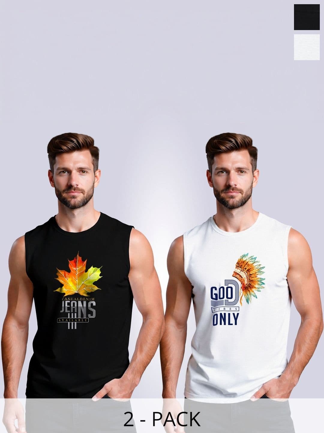 I&D Men 2 Cotton Printed T-shirt - view 1