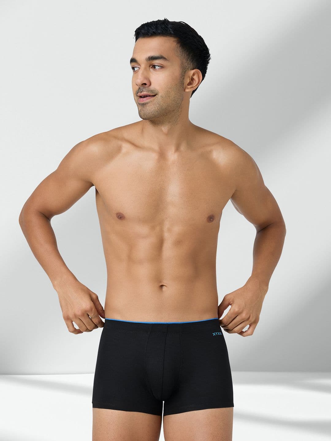 XYXX Men Solid Uno IntelliSoft Micro Modal Black Trunk XYTRNK54 - view 1