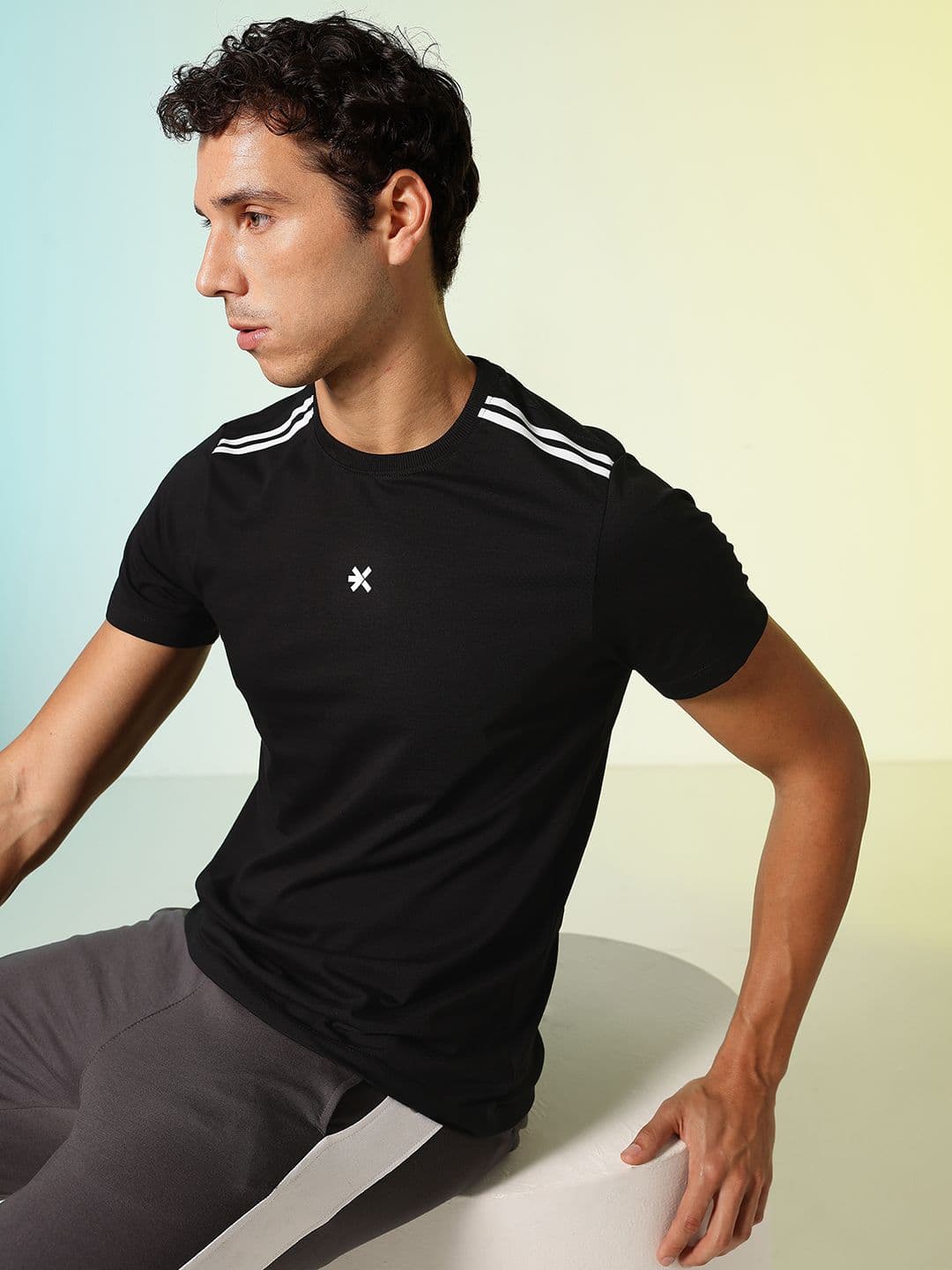 HRX by Hrithik Roshan Round Neck Knitted T-shirt - view 1