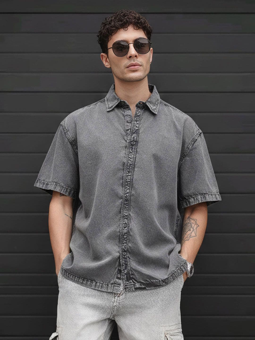 The Roadster Life Co. Washed Pure Cotton Relaxed Shirt - view 1