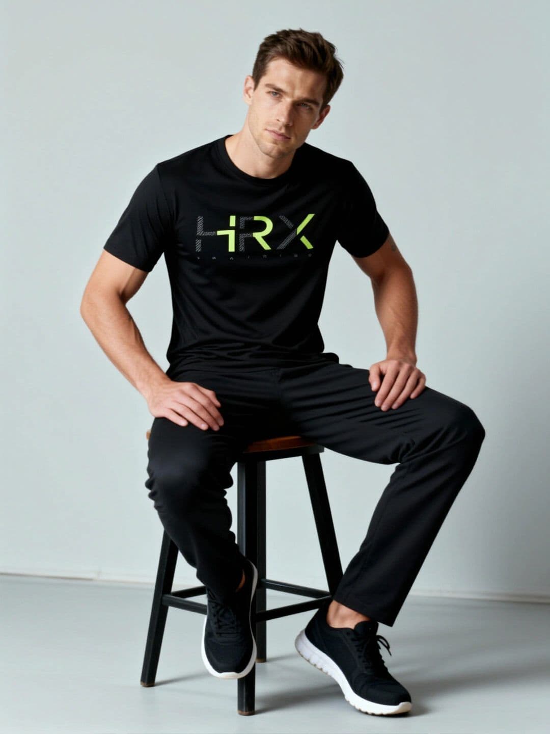 HRX by Hrithik Roshan Men Brand Logo Printed Regular Fit T-shirt - view 1