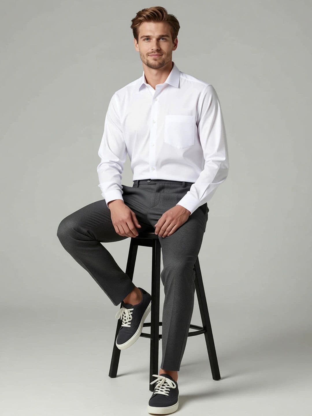 INVICTUS Urban Slim Fit Self Design Textured Formal Shirt - view 1