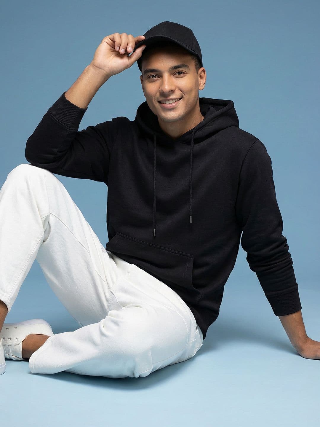 HERE&NOW Hooded Pure Cotton Sweatshirt - view 1