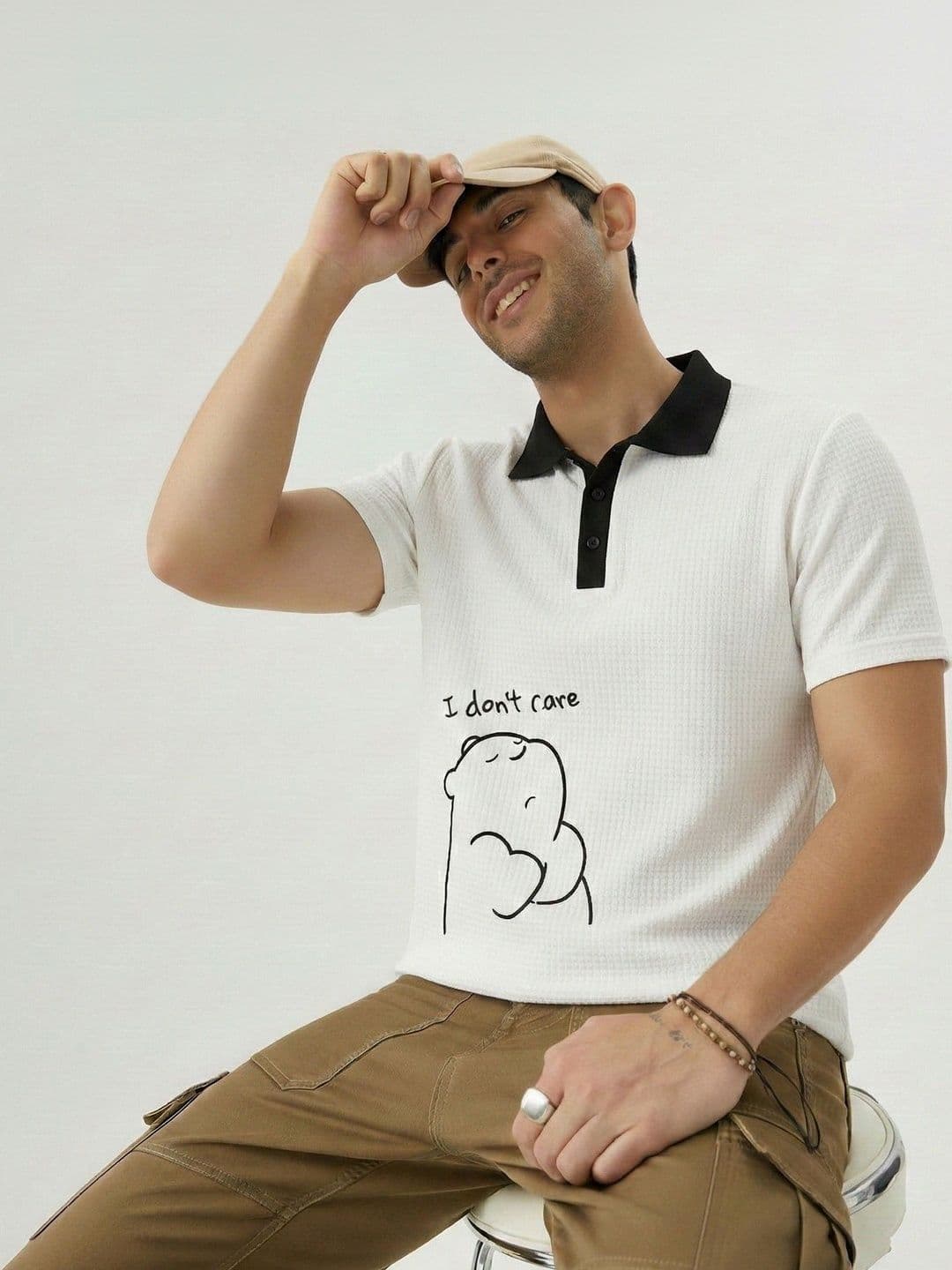 Try This Men Printed Polo Collar T-shirt - view 1