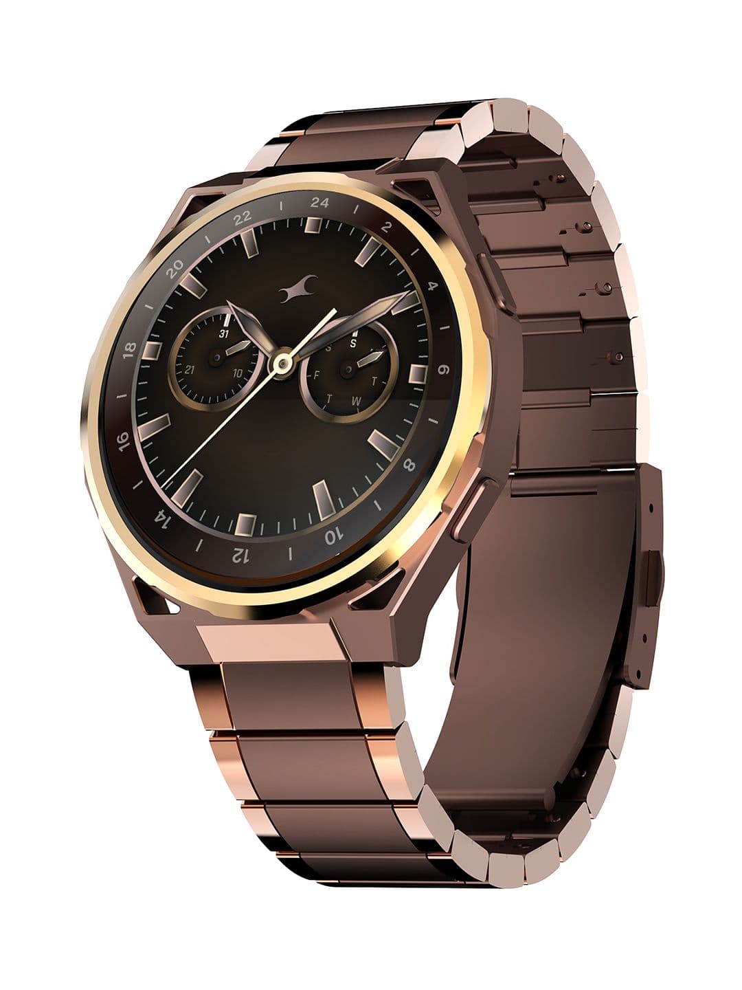 Fastrack Unisex Marvellous FX3 1.43 AMOLED Display Smartwatch - Brown - view 1