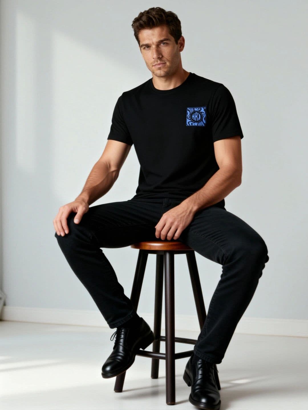 HRX by Hrithik Roshan Men Lifestyle Brand Logo Pure Cotton T-shirt - view 1