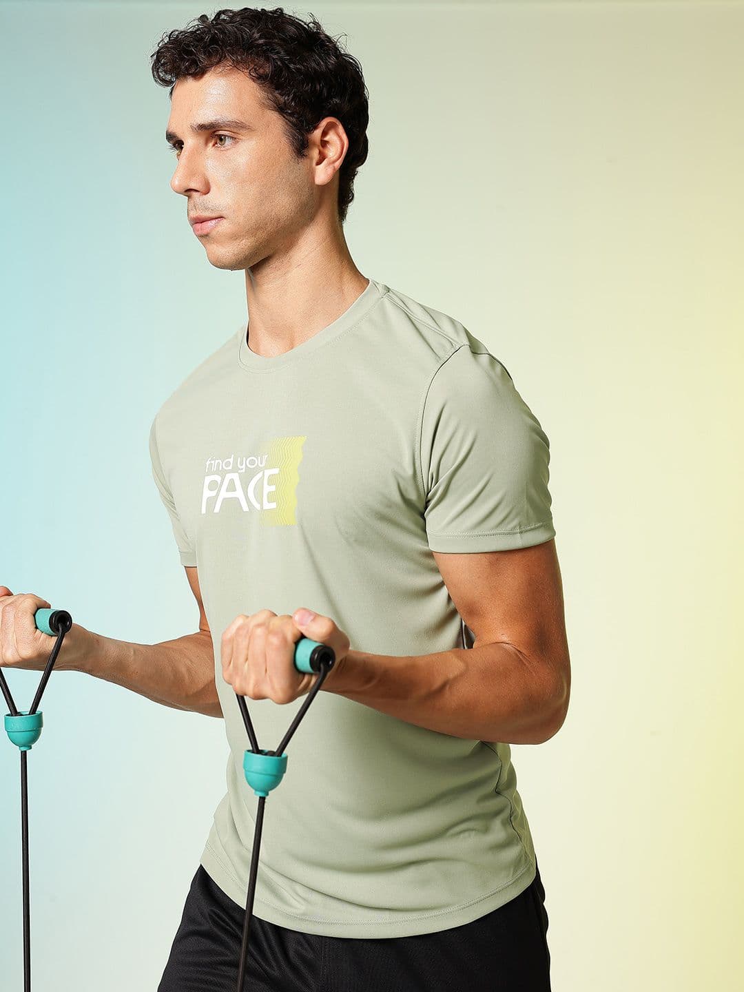 HRX by Hrithik Roshan Typography Printed Rapid-Dry Running T-shirt - view 1