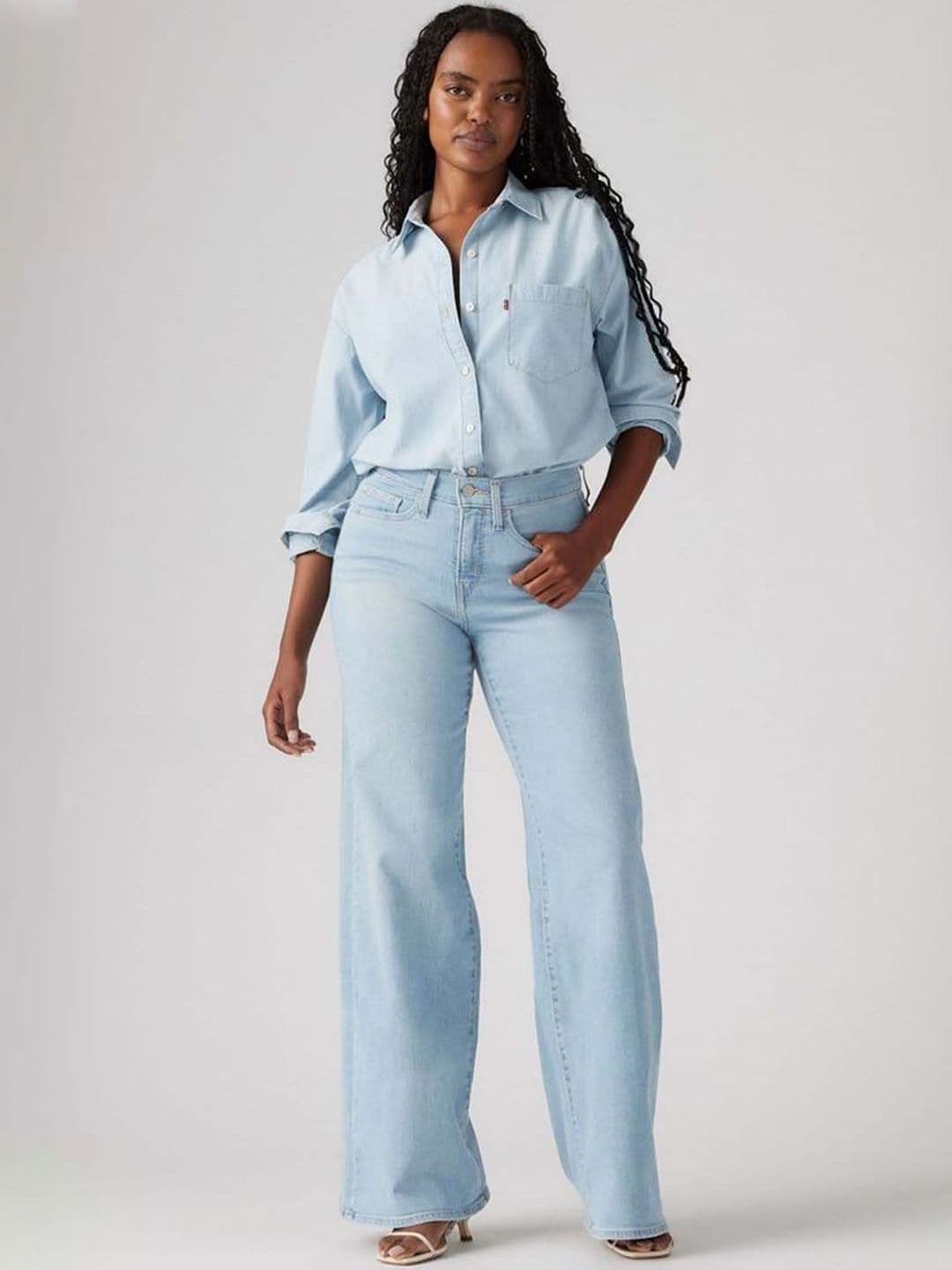 Stylecast X Kotty Women Loose Silhouette Wide Leg Denim Jeans - view 1