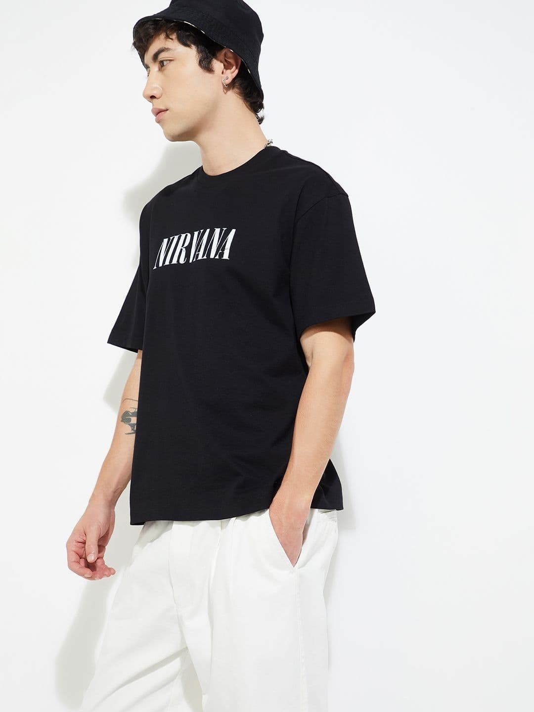 max Typography Printed Round Neck Cotton T-shirt - view 1
