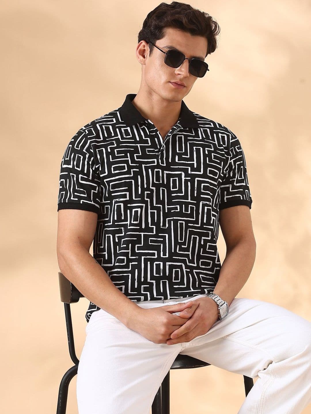 Mast & Harbour Mnh Aop Polo T-shirts - view 1
