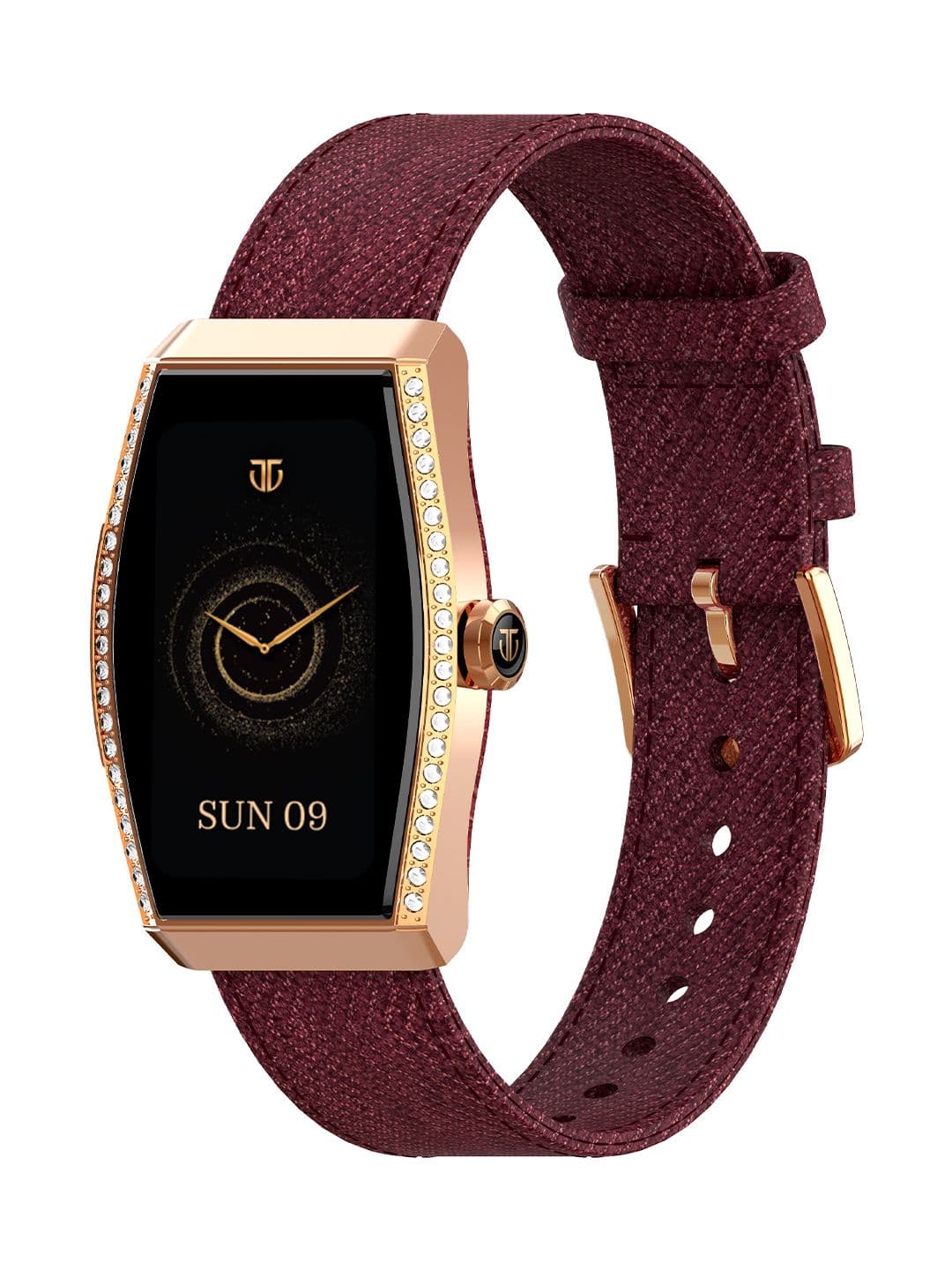 Titan Women Valerie Aura 1.47 AMOLED Display Crystal Studded Bezzel Smartwatch - Wine Red - view 1