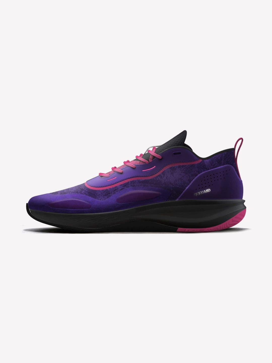 Decathlon Kipsta - Adults Purple Xover 100 Mid Cut Foot Support Basketball Shoes - view 1