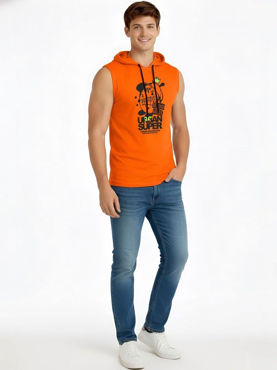 MINISTRY OF FRIENDS Men Printed Hooded T-shirt - view 1