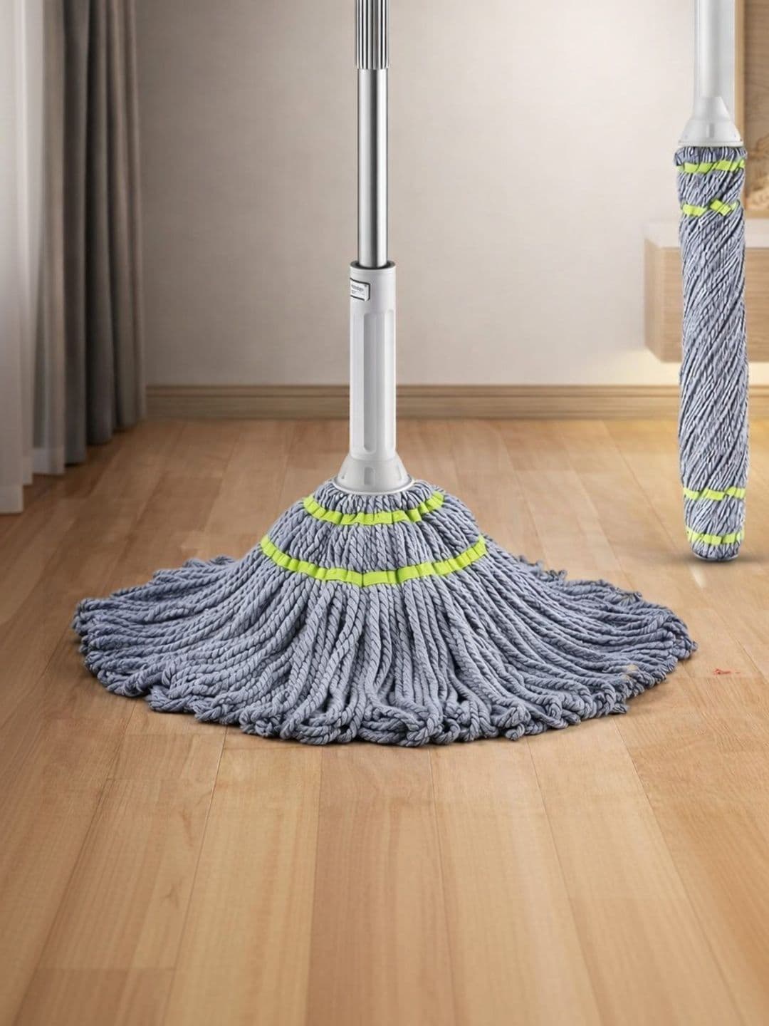 CUVLY Long Handle Self-Wringing Bathroom Twist Mop - view 1