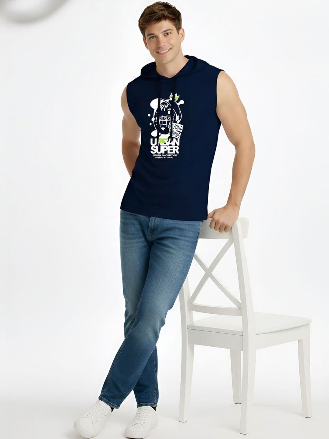 MINISTRY OF FRIENDS Men Printed Hooded T-shirt - view 1